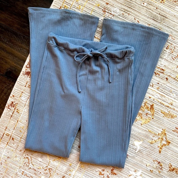 Princess Polly Pants - High waisted ribbed flare pants